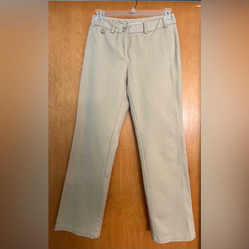 Jones New York Beige Straight Leg Pants